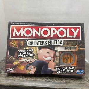 Monopoly Cheaters Edition Board Game. Sealed box New. Jail. Handcuff. 2-6 player